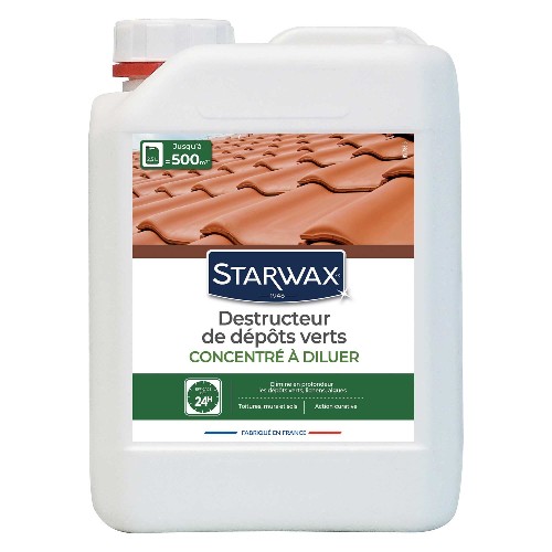 Produit nettoyant toiture Starwax Destructeur de dépôts verts Concentré